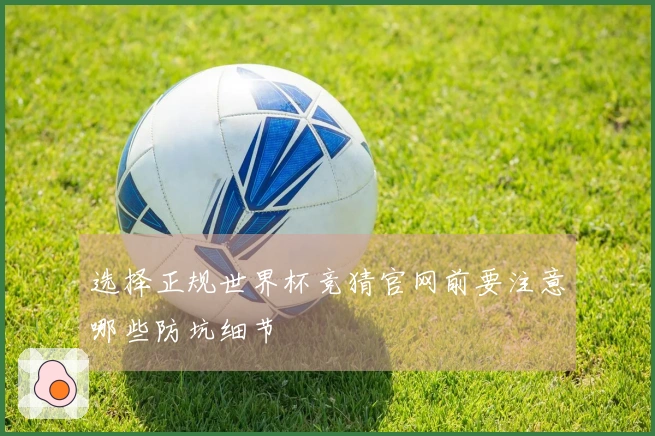 选择正规世界杯竞猜官网前要注意哪些防坑细节